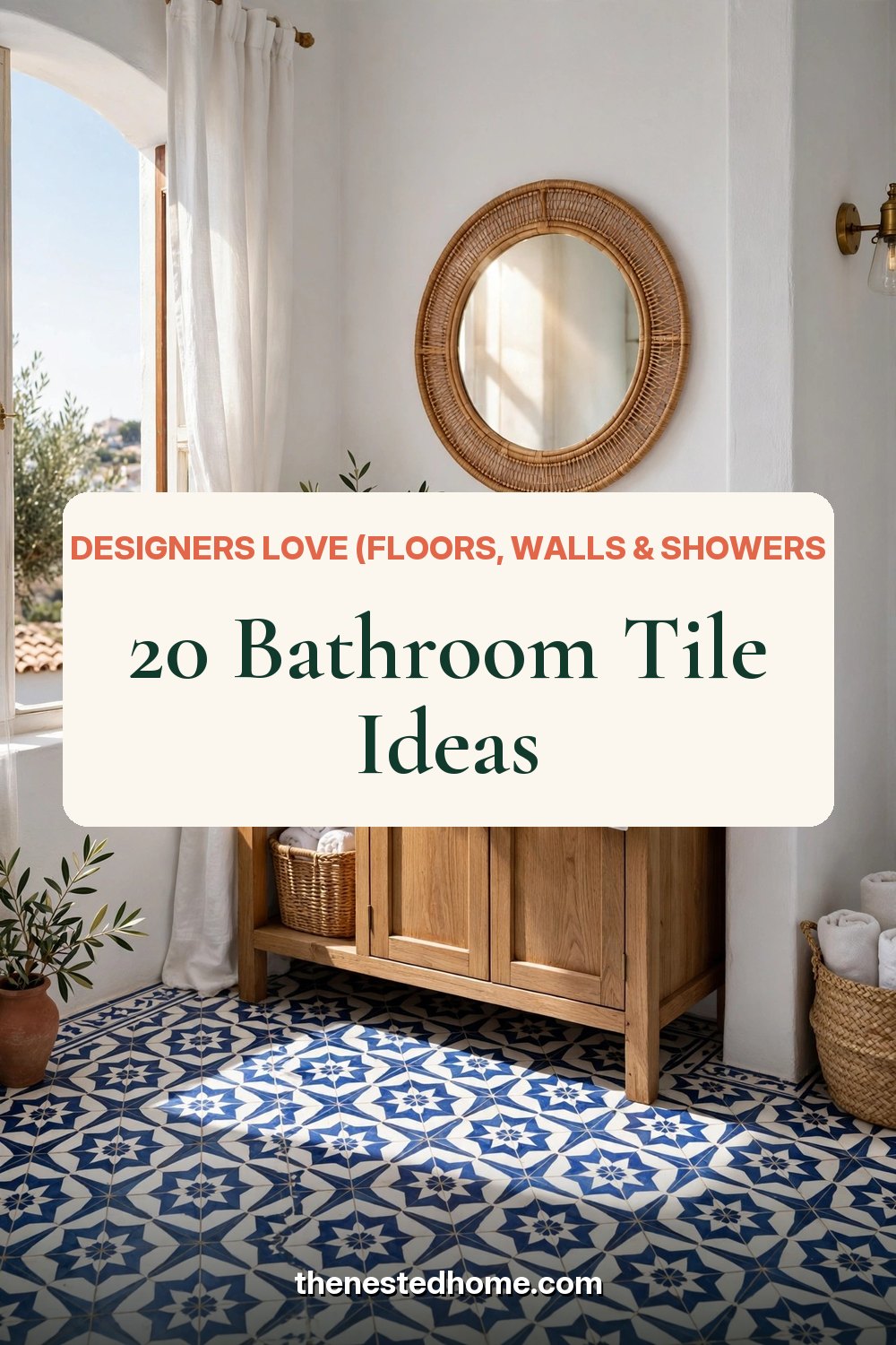 20 Bathroom Tile Ideas Designers Love (Floors, Walls & Showers) pin