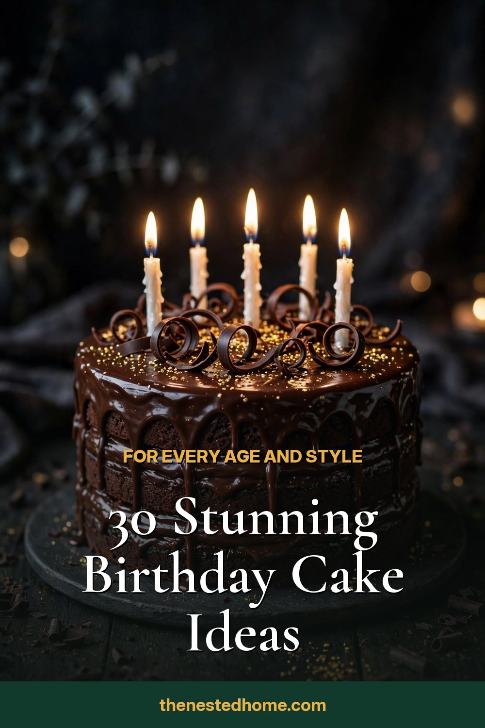 30 Stunning Birthday Cake Ideas for Every Age and Style pin