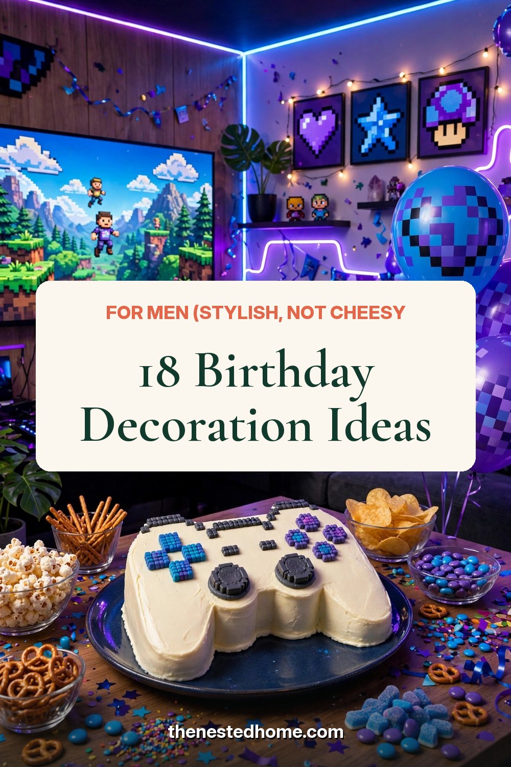 18 Birthday Decoration Ideas for Men (Stylish, Not Cheesy) pin