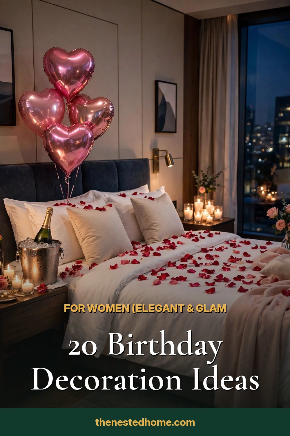 20 Birthday Decoration Ideas for Women (Elegant & Glam) pin