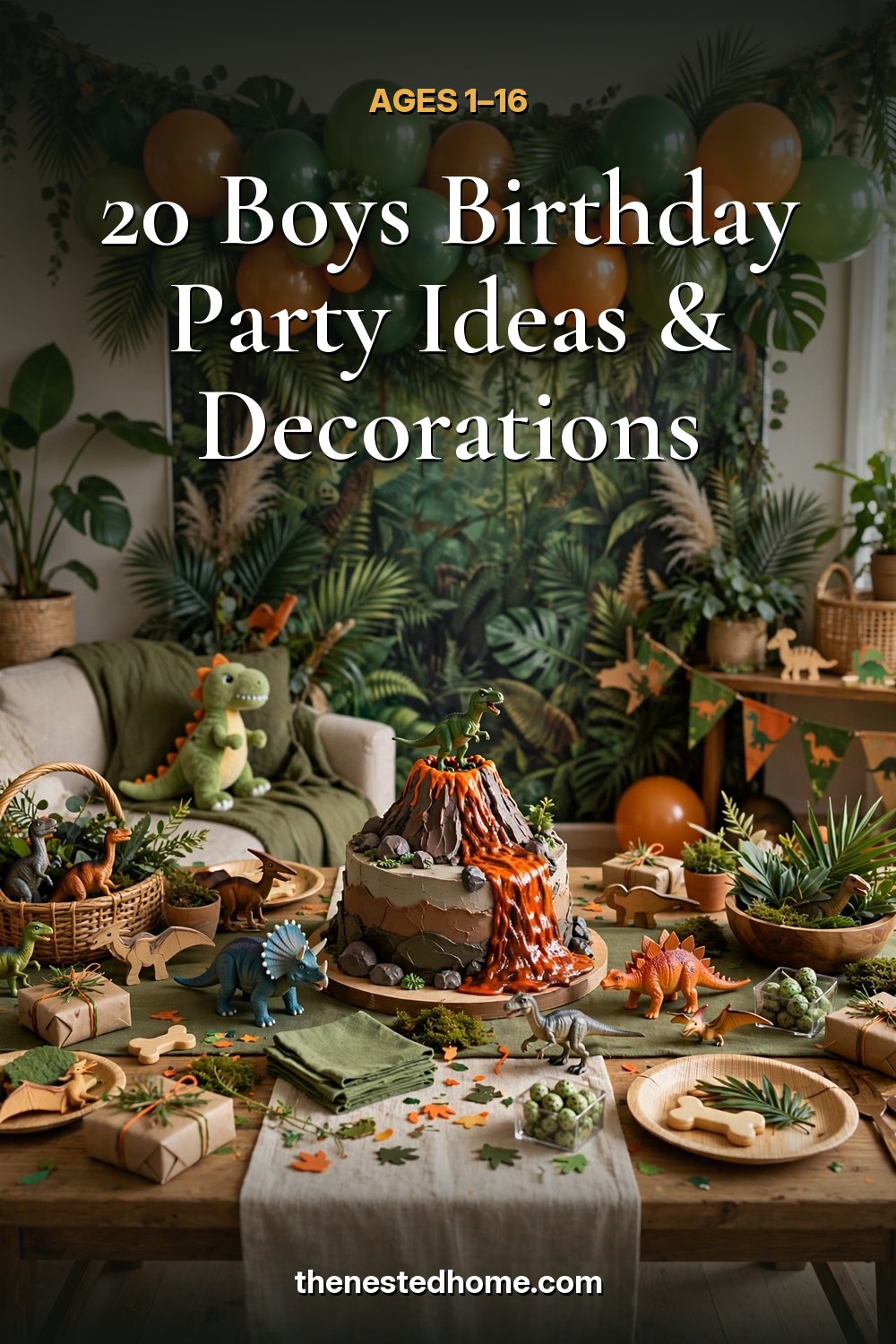 20 Boys Birthday Party Ideas & Decorations (Ages 1–16) pin