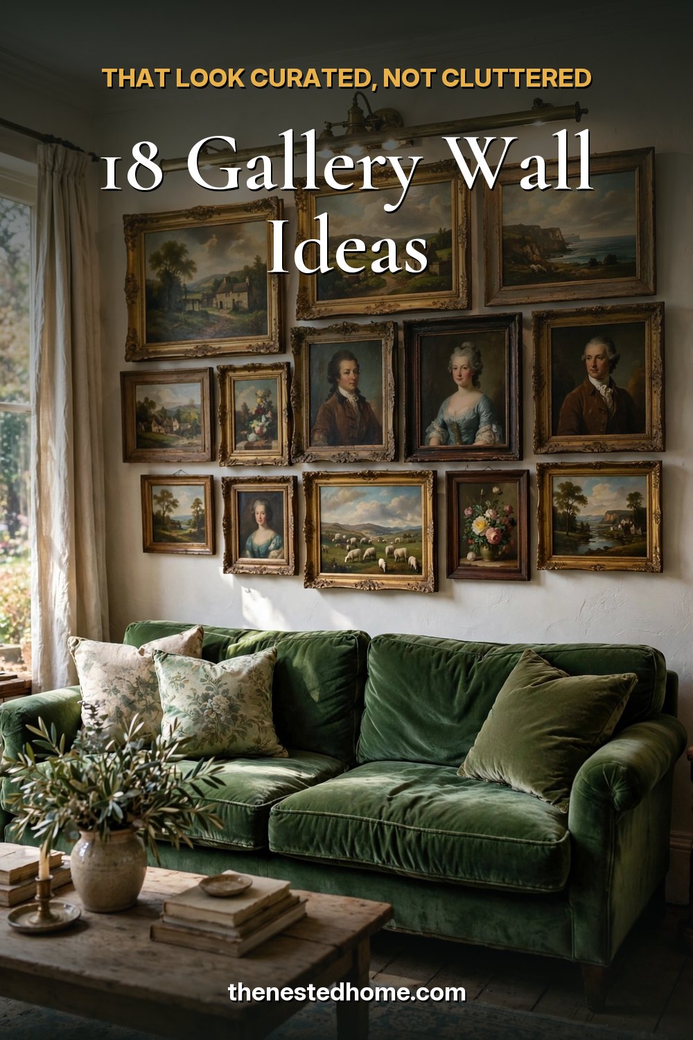 18 Gallery Wall Ideas That Look Curated, Not Cluttered pin
