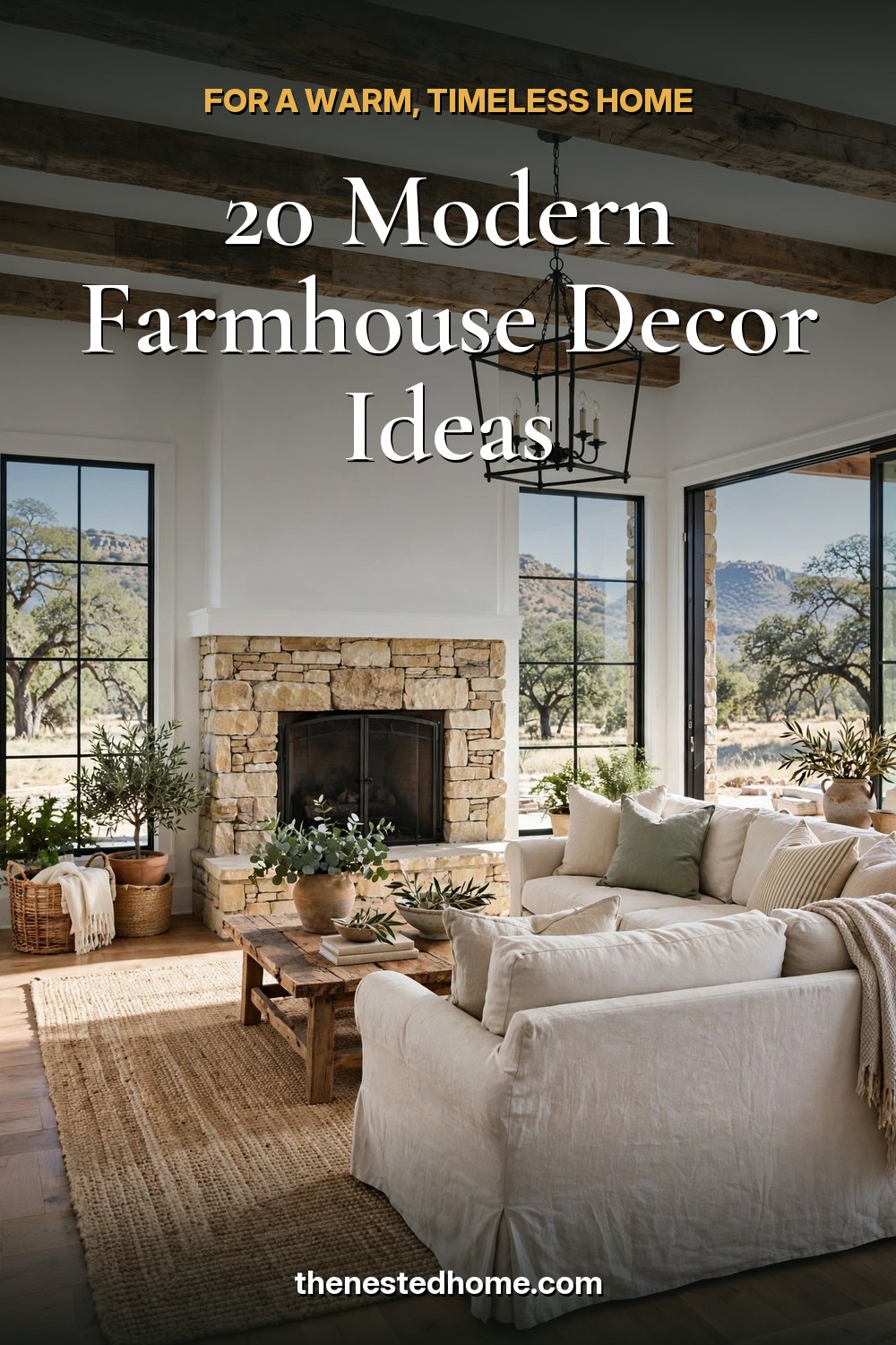 20 Modern Farmhouse Decor Ideas for a Warm, Timeless Home pin