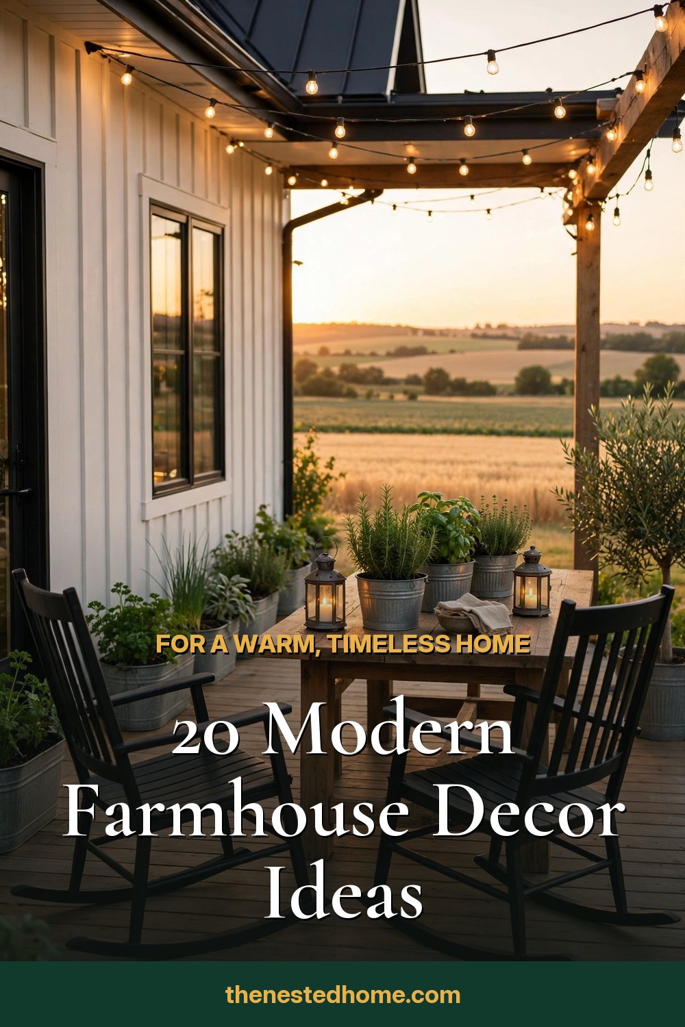 20 Modern Farmhouse Decor Ideas for a Warm, Timeless Home pin