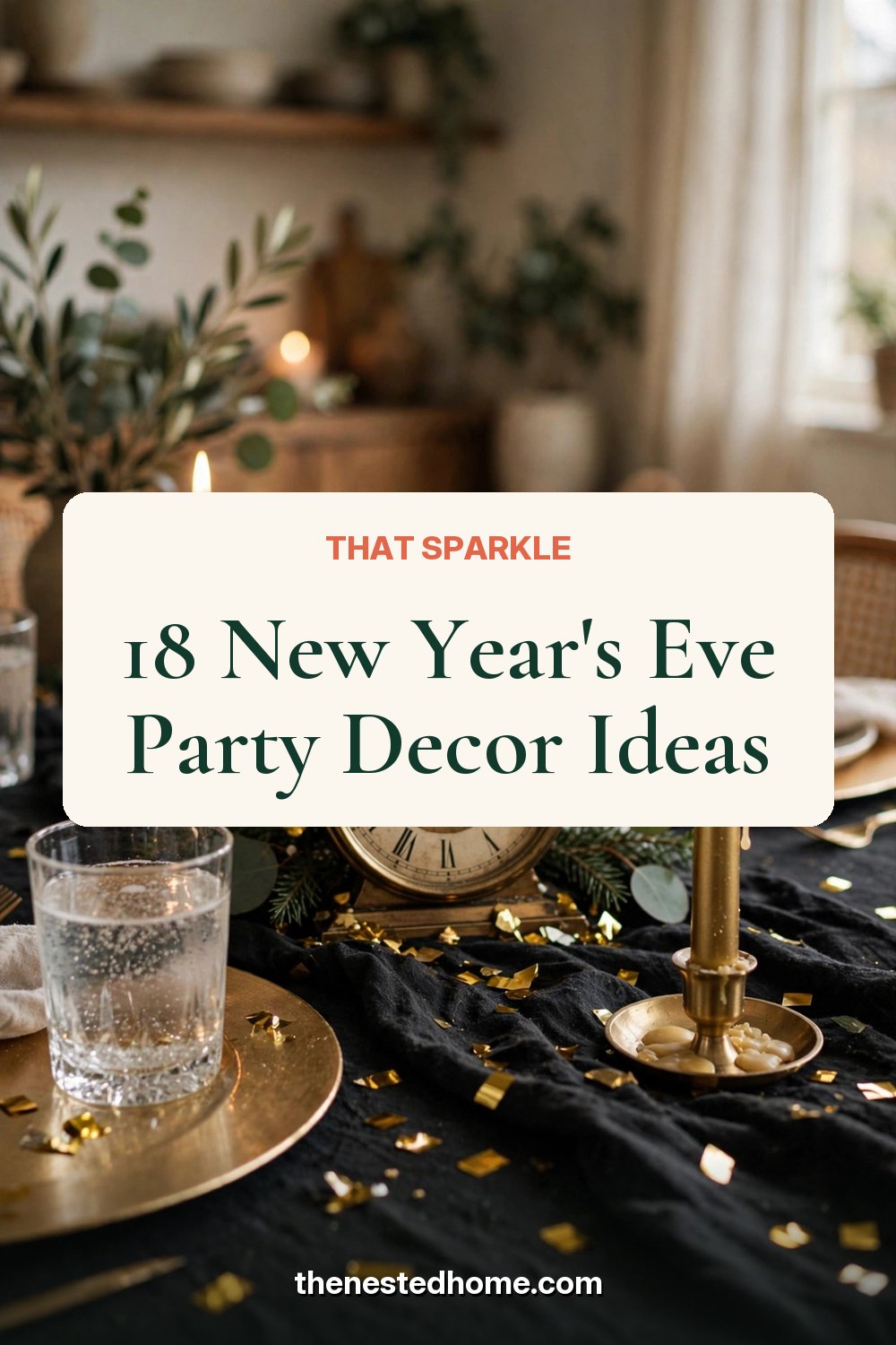 18 New Year's Eve Party Decor Ideas That Sparkle pin