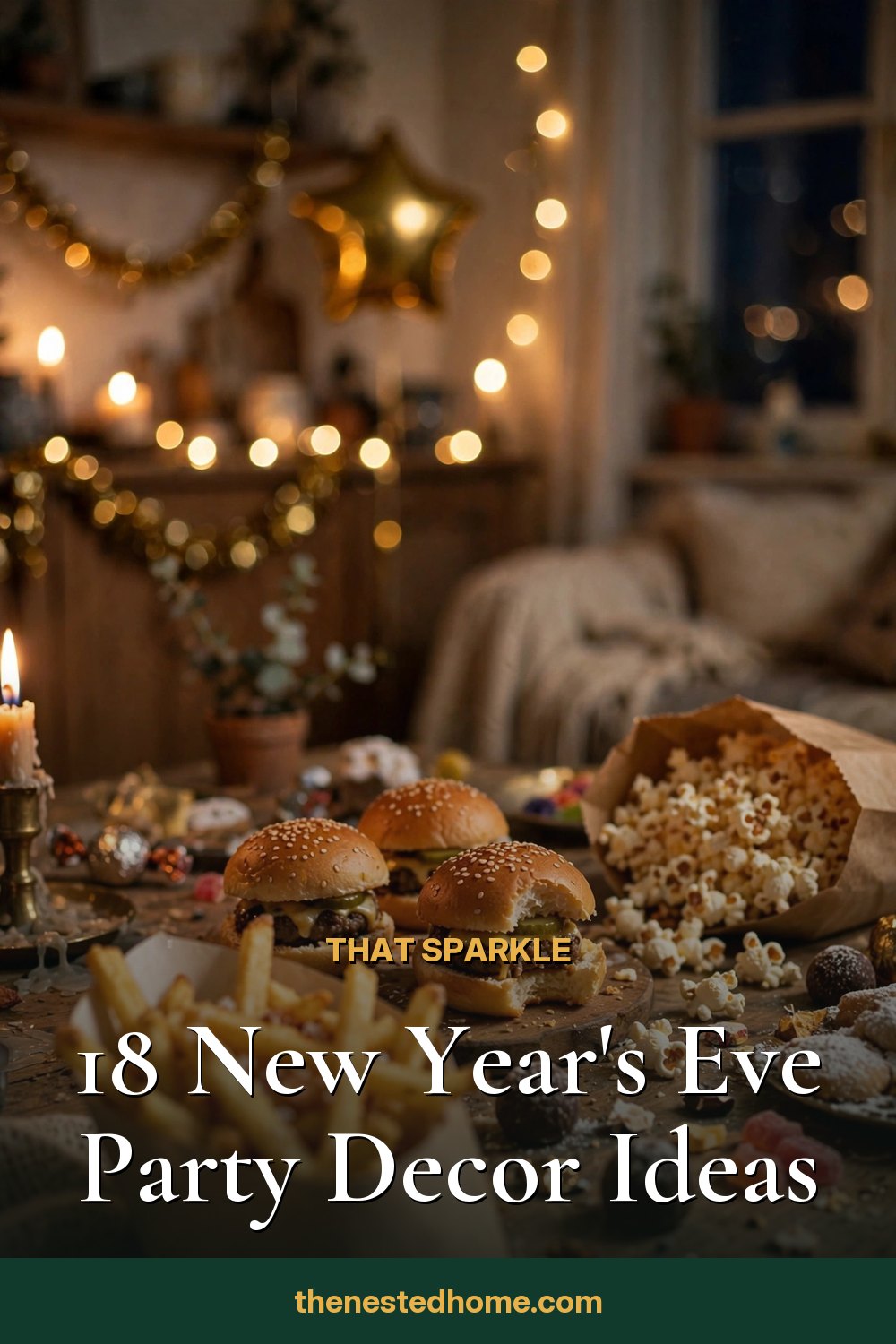 18 New Year's Eve Party Decor Ideas That Sparkle pin
