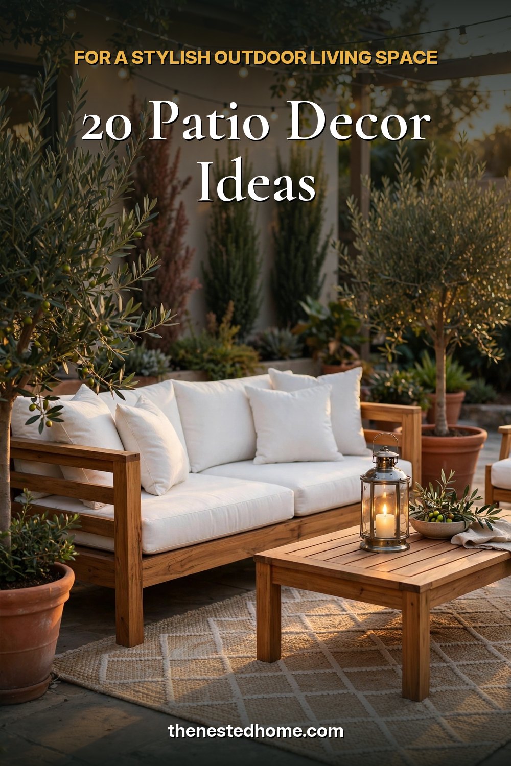 20 Patio Decor Ideas for a Stylish Outdoor Living Space pin