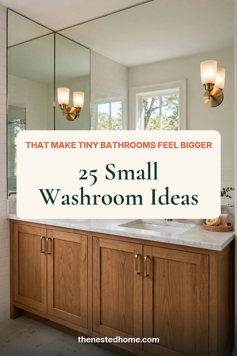 25 Small Washroom Ideas That Make Tiny Bathrooms Feel Bigger pin